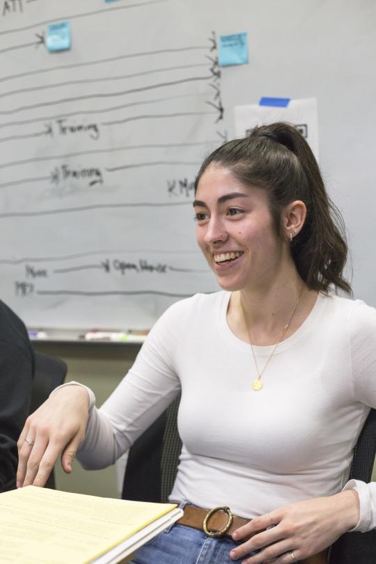McNair Scholar, Angelica Aguilar, attending a workshop