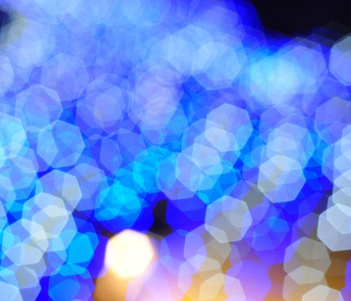 Abstract, blurry image in blue