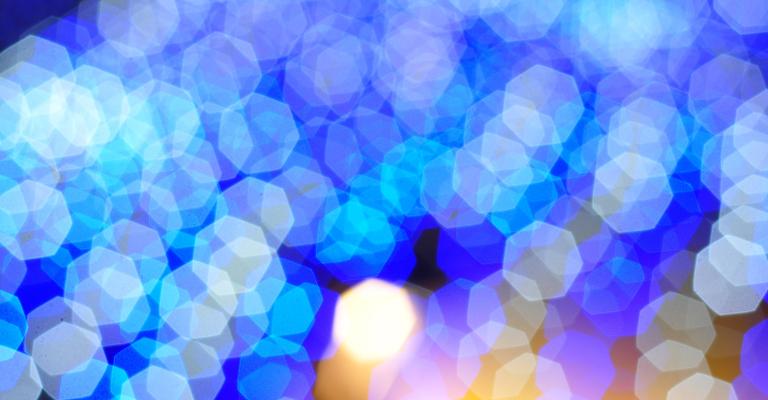 Abstract, blurry image in blue