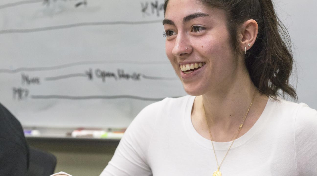 McNair Scholar, Angelica Aguilar, attending a workshop