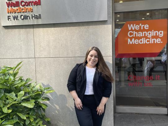 McNair Scholar Serina Cabrera at Weill Cornell Medical School